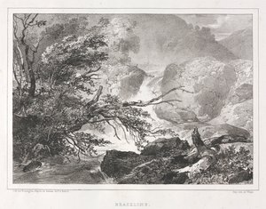 Schilderachtige uitzichten van Schotland: Brackline, 1826 door Richard Parkes Bonington