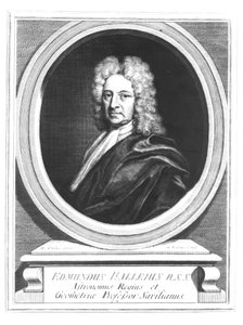 Portret van Edmond Halley (1656-1742), gegraveerd door George Vertue (1684-1756)