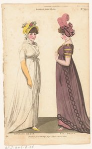 Magazine of Female Fashions of London and Paris, No. 29.1: London, July. 1800: Evening Dress; Full Dress door Richard Phillips