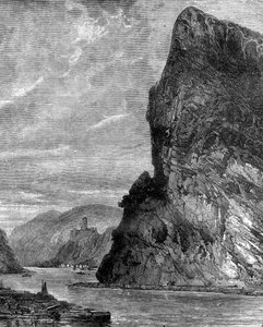 Loreley-rots, nabij St Goarshausen, Duitsland, 19e eeuw door Richard Principal Leitch