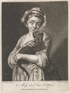 Meisje en haar Katje (Landelijk Leven) door Richard Purcell