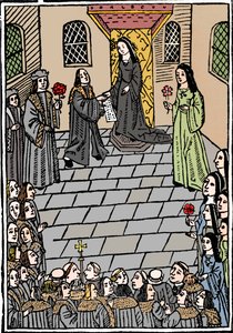 Huwelijksverdrag tussen Karel V en prinses Mary Tudor, ca. 1508 door Richard Pynson