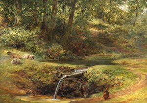 Studie voor De Sylvan Spring, 1854 door Richard Redgrave