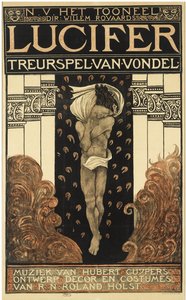 Poster voor het toneelstuk Lucifer