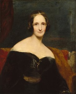 Portret van Mary Shelley, Britse schrijfster, ca 1840 (olieverf op doek)