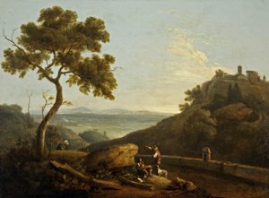 De Tempel van de Sibyl en de Campagna, Tivoli, Italië