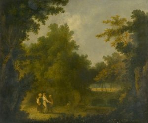 De tuin van de villa Madama, Rome, 1723-1782 door Richard Wilson