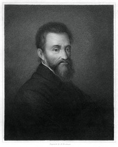 Michelangelo, Italiaanse Renaissance beeldhouwer, schilder, architect en dichter, 1833