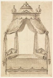 Ontwerp voor een bed door Richard de Lalonde
