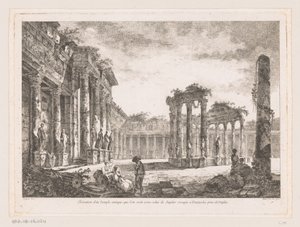 Gezicht op de Tempel van Jupiter Serapis