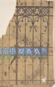 Ontwerp voor een kerkpoort, ca. 1880