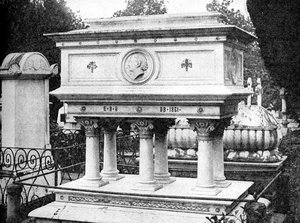 Graf van Elizabeth Browning, Florence, ontwerp door Lord Leighton, 1923 door Rischgitz Collection