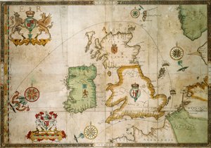 Het spoor van de Armada rond Groot-Brittannië en Ierland door Robert (after) Adams