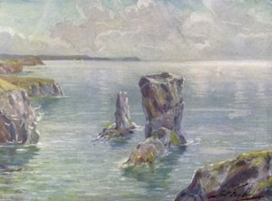 De Stacks, nabij Tenby door Robert (after) Fowler