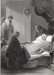 De Dood van Kardinaal Wolsey, gegraveerd door A.H. Payne door Robert (after) Smirke