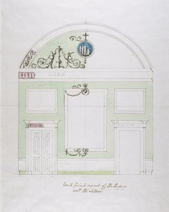 Ontwerp voor de eindmuur van de eetkamer, Headfort House