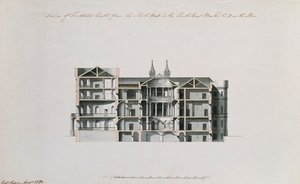 Sectie van Findlater Castle van Noordwest naar Zuidoost