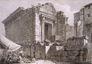 Uitzicht op de Tempel van Aesculapius, pub. 1764