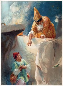 Aladdin en de Tovenaar, illustratie uit 