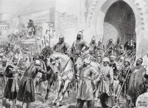 Intocht van de Turken in Bagdad door Robert Ambrose Dudley