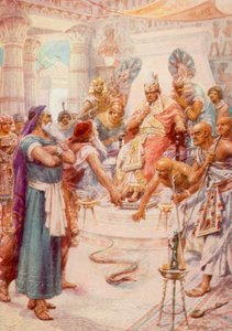 Mozes en Aaron voor de Farao door Robert Ambrose Dudley