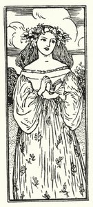 Illustratie voor Gedichten van John Keats (litho) door Robert Anning Bell