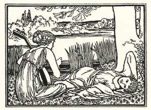 Illustratie voor Gedichten van John Keats: Endymion door Robert Anning Bell
