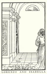 Illustratie voor Gedichten van John Keats: Isabella of De Pot met Basilicum door Robert Anning Bell