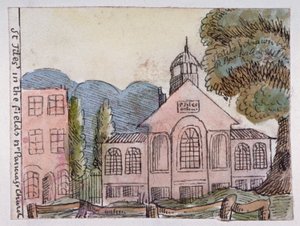 Kerk van St Giles in the Fields, St Pancras, Londen door Robert Banks