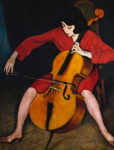 Vrouw die cello speelt