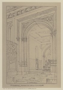 Ingang naar de verschillende Rechtbanken, Guildhall, City of London door Robert Blemell (after) Schnebbelie