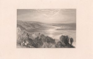Chateau de Tancarville met stad Quilleboeuf door Robert Brandard
