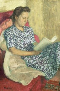 Portret van een Lezende Vrouw