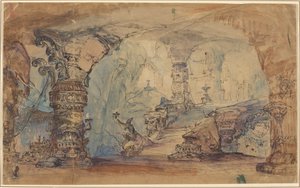 Een Fantastische Ondergrondse Tempel (Aladdins Grot?) door Robert Caney