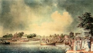 Een roeiwedstrijd in Richmond door Robert Clevely