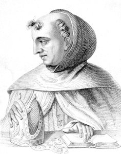 Duitse dominicaanse monnik, wetenschapper, filosoof en theoloog, gravure door Cooper Rober door Robert Cooper