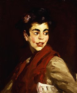Krantmeisje - Madrid door Robert Cozad Henri