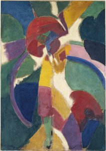 Vrouw met een Parasol, 1913 door Robert Delaunay