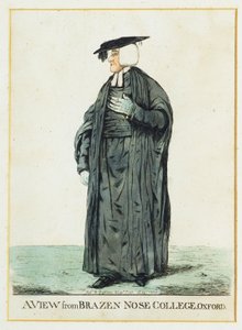 Een uitzicht vanaf Brazen Nose College, Oxford door Robert Dighton