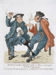 Beschrijving van de veldslagen op land en zee, in twee delen, door de Koninklijke Bibliotheek van Greenwich en Chelsea