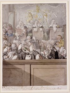 Termijn - of de Advocaten allemaal levend in Westminster Hall door Robert Dighton