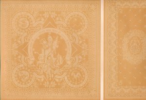 Damast linnen door de heer C. Faber, Stuttgart en Messrs. Burre Bros. Dumferline door Robert Dudley