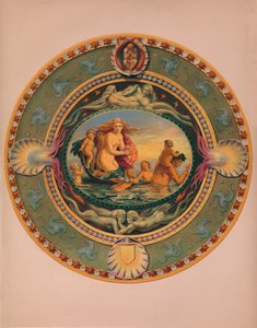 Plateau in Majolica-aardewerk, 1863
