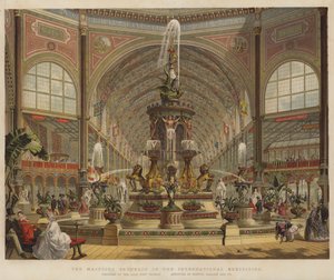 De Majolica Fontein op de Internationale Tentoonstelling (kleurenlitho) door Robert Dudley