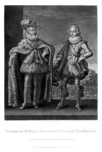 Christiaan IV, koning van Denemarken, met zijn oudste zoon Frederik, 1816