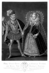 Mary Stuart, koningin van Frankrijk en Schotland, en Henry Lord Darnley, haar echtgenoot, 1816 door Robert Dunkarton