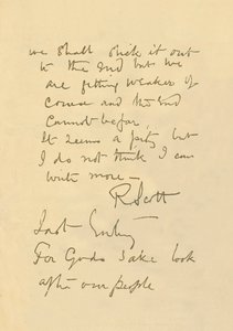 Facsimile van Bericht aan het Publiek, 29 maart 1912, 1913 door Robert Falcon Scott