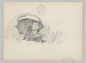 Kunstenaar schetsen buiten door Robert Frederick Blum