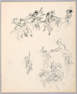 Tekening, Dansende figuren, 1882-83 door Robert Frederick Blum