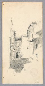 Tekening, Straatbeeld, 1882 door Robert Frederick Blum